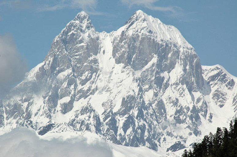 Mt Ushba (4690 m), Samegrelo-Kemo Svaneti Region, Georgia